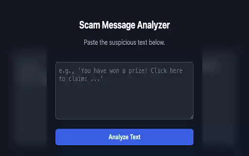 Scam Text Checker from Chrome web store to be run with OffiDocs Chromium online Scam Text Checker from Chrome web store to be run with OffiDocs Chromium online