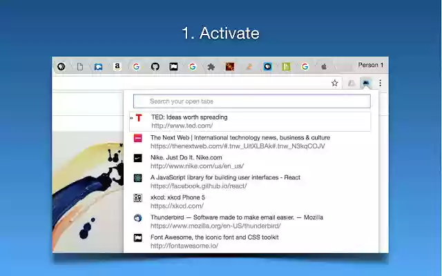 Simple Tab Finder from Chrome web store to be run with OffiDocs Chromium online Simple Tab Finder from Chrome web store to be run with OffiDocs Chromium online
