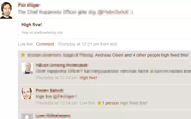 Socialcast high five! from Chrome web store to be run with OffiDocs Chromium online Socialcast high five! from Chrome web store to be run with OffiDocs Chromium online