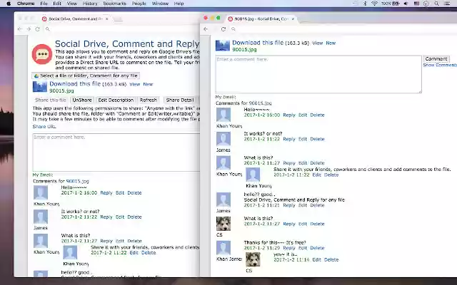 Social Drive, Comment and Reply for any file from Chrome web store to be run with OffiDocs Chromium online Social Drive, Comment and Reply for any file from Chrome web store to be run with OffiDocs Chromium online