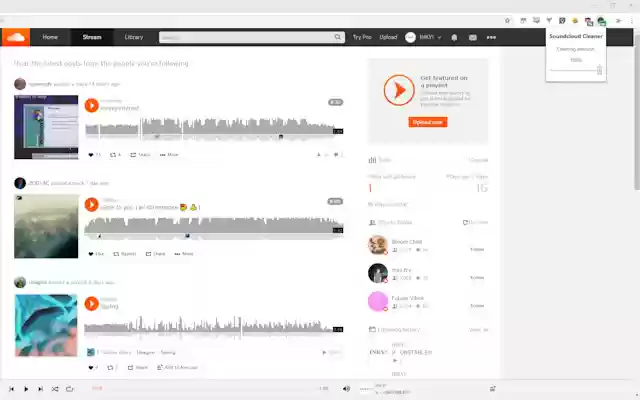 Soundcloud Cleaner from Chrome web store to be run with OffiDocs Chromium online Soundcloud Cleaner from Chrome web store to be run with OffiDocs Chromium online