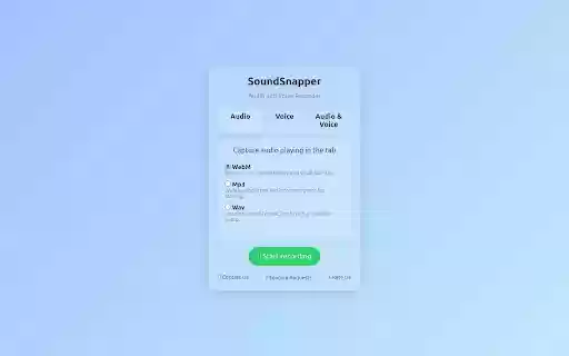 Sound Snapper from Chrome web store to be run with OffiDocs Chromium online Sound Snapper from Chrome web store to be run with OffiDocs Chromium online