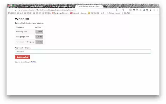 Stop Smooth Scrolling from Chrome web store to be run with OffiDocs Chromium online Stop Smooth Scrolling from Chrome web store to be run with OffiDocs Chromium online