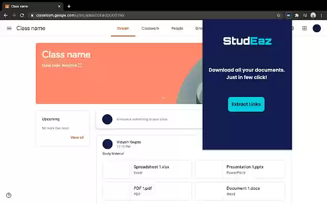 StudEaz for Google Classroom from Chrome web store to be run with OffiDocs Chromium online StudEaz for Google Classroom from Chrome web store to be run with OffiDocs Chromium online