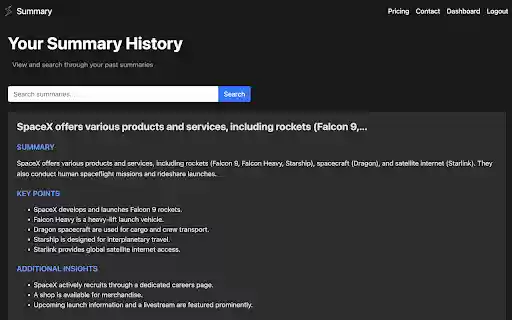 Summary from Chrome web store to be run with OffiDocs Chromium online Summary from Chrome web store to be run with OffiDocs Chromium online