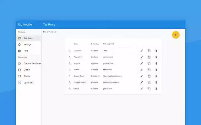 Tab Modifier from Chrome web store to be run with OffiDocs Chromium online Tab Modifier from Chrome web store to be run with OffiDocs Chromium online