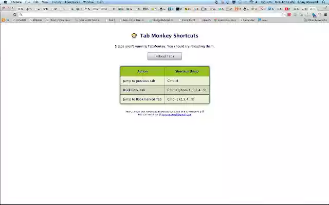 Tab Monkey from Chrome web store to be run with OffiDocs Chromium online Tab Monkey from Chrome web store to be run with OffiDocs Chromium online