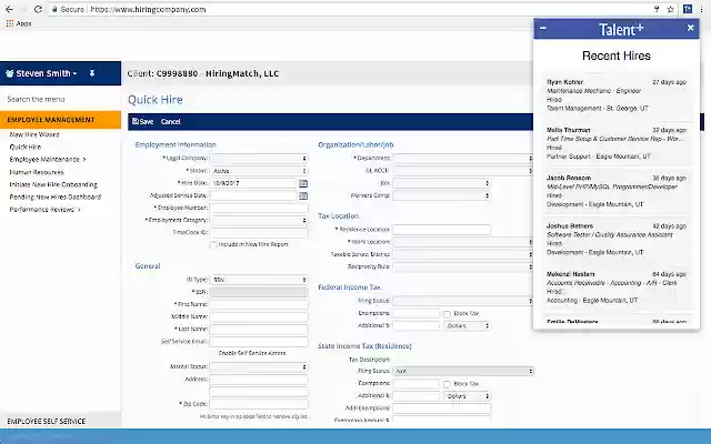 Talent Plus Hire from Chrome web store to be run with OffiDocs Chromium online Talent Plus Hire from Chrome web store to be run with OffiDocs Chromium online