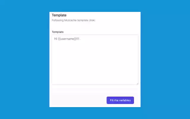 Text Template from Chrome web store to be run with OffiDocs Chromium online Text Template from Chrome web store to be run with OffiDocs Chromium online