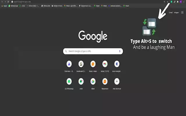 the laughing man tab from Chrome web store to be run with OffiDocs Chromium online the laughing man tab from Chrome web store to be run with OffiDocs Chromium online