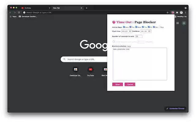Time Out : Page Blocker from Chrome web store to be run with OffiDocs Chromium online Time Out : Page Blocker from Chrome web store to be run with OffiDocs Chromium online