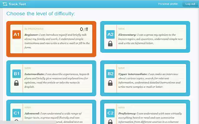 TrackTest English Online CEFR Test from Chrome web store to be run with OffiDocs Chromium online TrackTest English Online CEFR Test from Chrome web store to be run with OffiDocs Chromium online