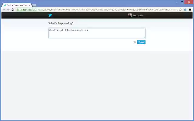 Tweet This from Chrome web store to be run with OffiDocs Chromium online Tweet This from Chrome web store to be run with OffiDocs Chromium online