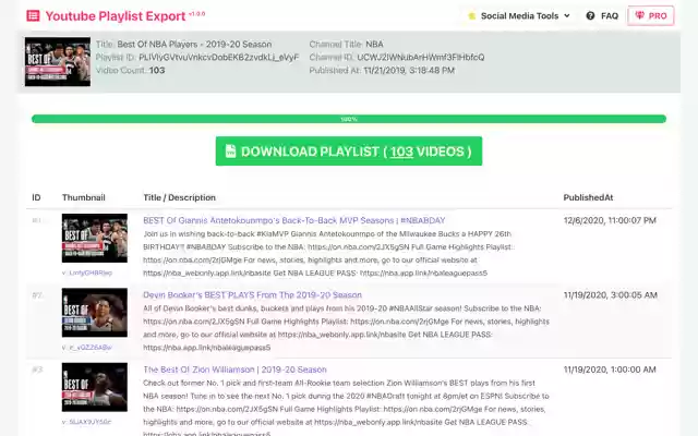 uExport Export Youtube Playlist from Chrome web store to be run with OffiDocs Chromium online uExport Export Youtube Playlist from Chrome web store to be run with OffiDocs Chromium online