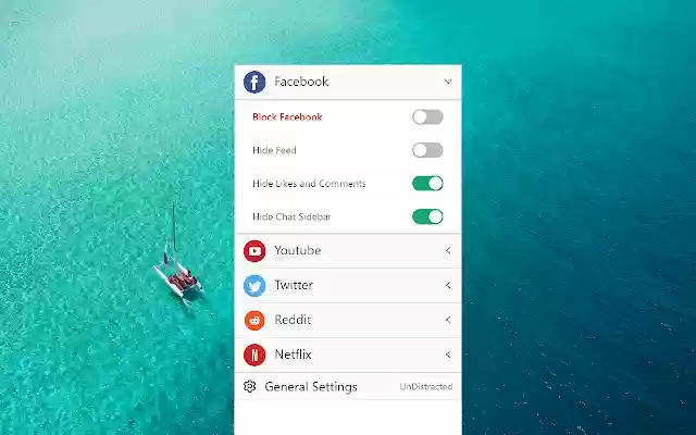 UnDistracted Hide Facebook, YouTube Feeds from Chrome web store to be run with OffiDocs Chromium online UnDistracted Hide Facebook, YouTube Feeds from Chrome web store to be run with OffiDocs Chromium online