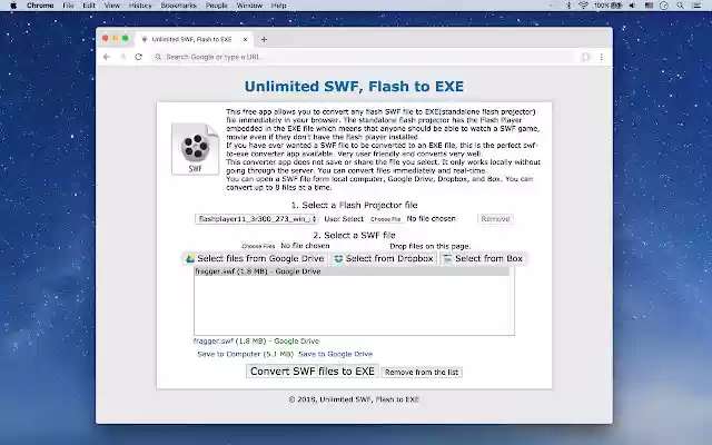 Unlimited SWF, Flash to EXE from Chrome web store to be run with OffiDocs Chromium online Unlimited SWF, Flash to EXE from Chrome web store to be run with OffiDocs Chromium online