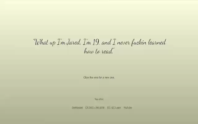 Vine Quotes New Tab from Chrome web store to be run with OffiDocs Chromium online Vine Quotes New Tab from Chrome web store to be run with OffiDocs Chromium online
