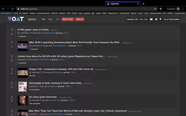 Voat Sidebar Hider from Chrome web store to be run with OffiDocs Chromium online Voat Sidebar Hider from Chrome web store to be run with OffiDocs Chromium online
