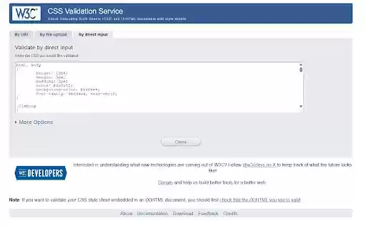 W3C CSS Validation from Chrome web store to be run with OffiDocs Chromium online W3C CSS Validation from Chrome web store to be run with OffiDocs Chromium online