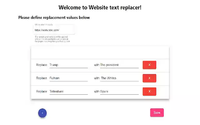 Website text content replacer from Chrome web store to be run with OffiDocs Chromium online Website text content replacer from Chrome web store to be run with OffiDocs Chromium online
