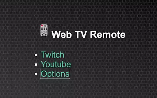 WebTVRemote from Chrome web store to be run with OffiDocs Chromium online WebTVRemote from Chrome web store to be run with OffiDocs Chromium online