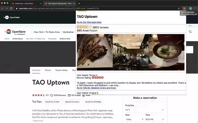 Yelp on OpenTable from Chrome web store to be run with OffiDocs Chromium online Yelp on OpenTable from Chrome web store to be run with OffiDocs Chromium online